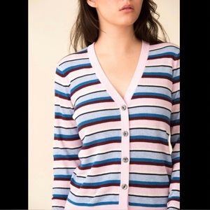 KULE Zoe Striped Cardigan Sweater